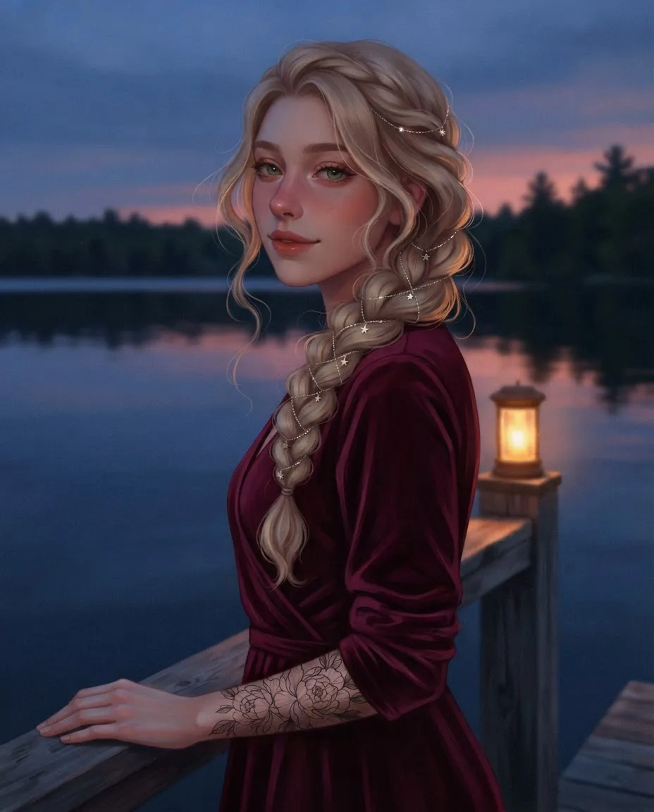Starlight chain braid hairstyle reference