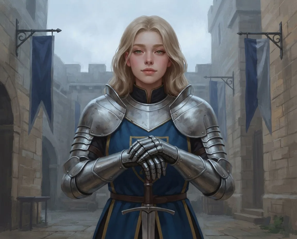 Silver heraldic plate outfit reference
