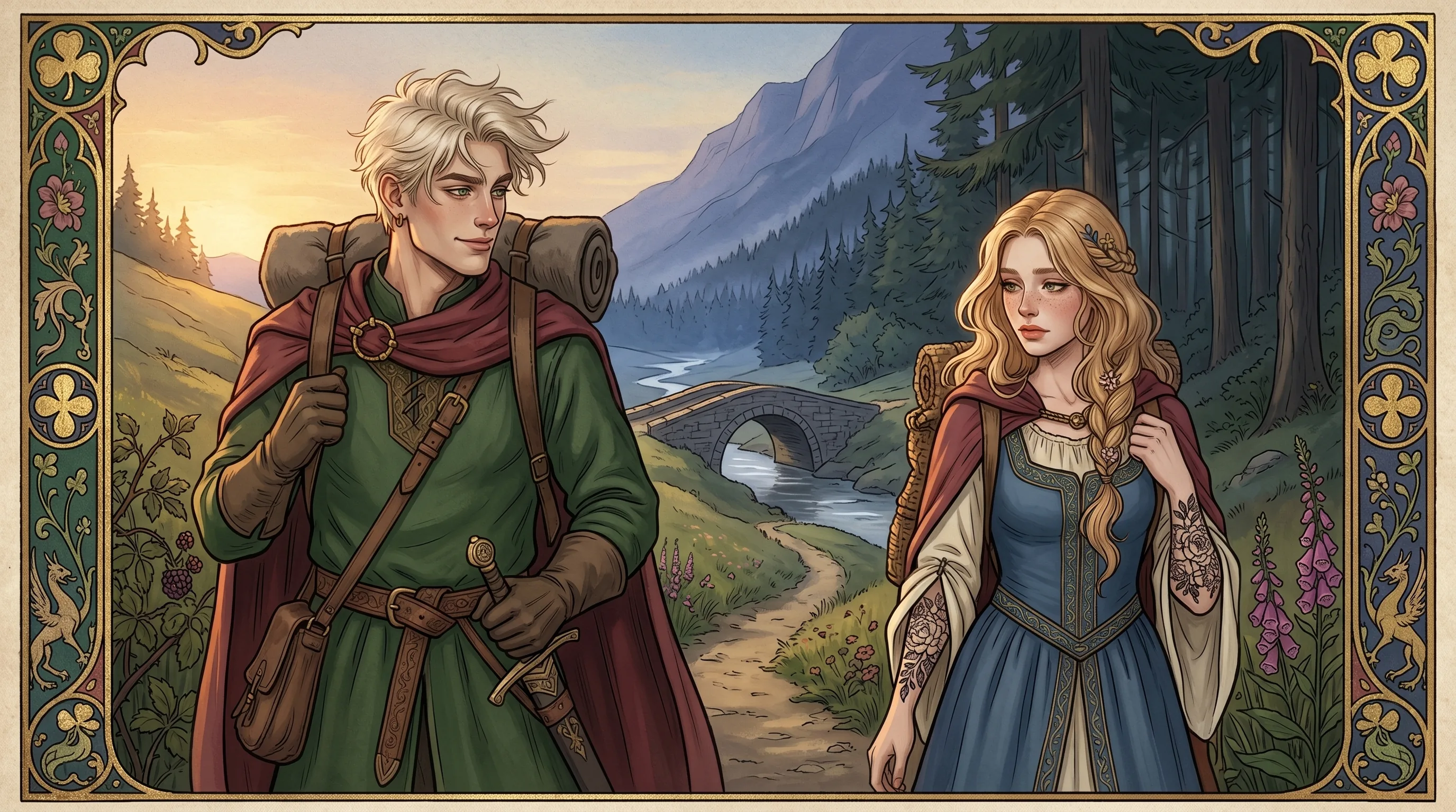 Fantasy quest scene from the prompt catalogue